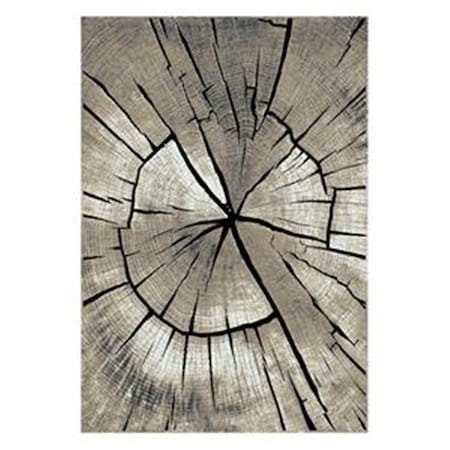 Central Oriental Central Oriental 9706.91.51 Rainier Oak Tree Polypropelene & Polyester Blend Rug; Multi Color & Black - 5 ft. x 7 ft. 3 in. 9706.91.51